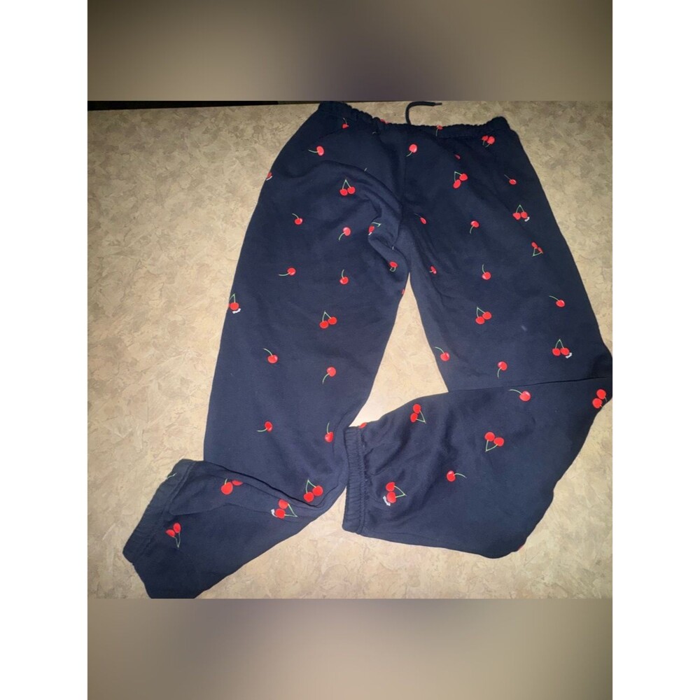 Starfit Navy Cherry Print women's Jogger Sweatpants